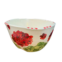 Red Geranium Serve Bowl