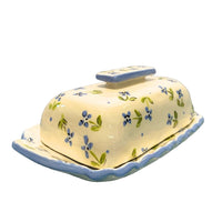 Blue Flower Butter Dish