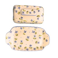 Blue Flower Butter Dish