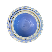 Blue Flower Nesting Dip Bowls: set of 3