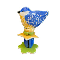 Blue and Yellow Bird Garden Sculpture