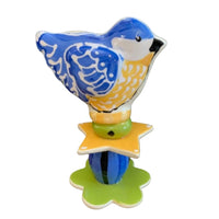 Blue and Yellow Bird Garden Sculpture
