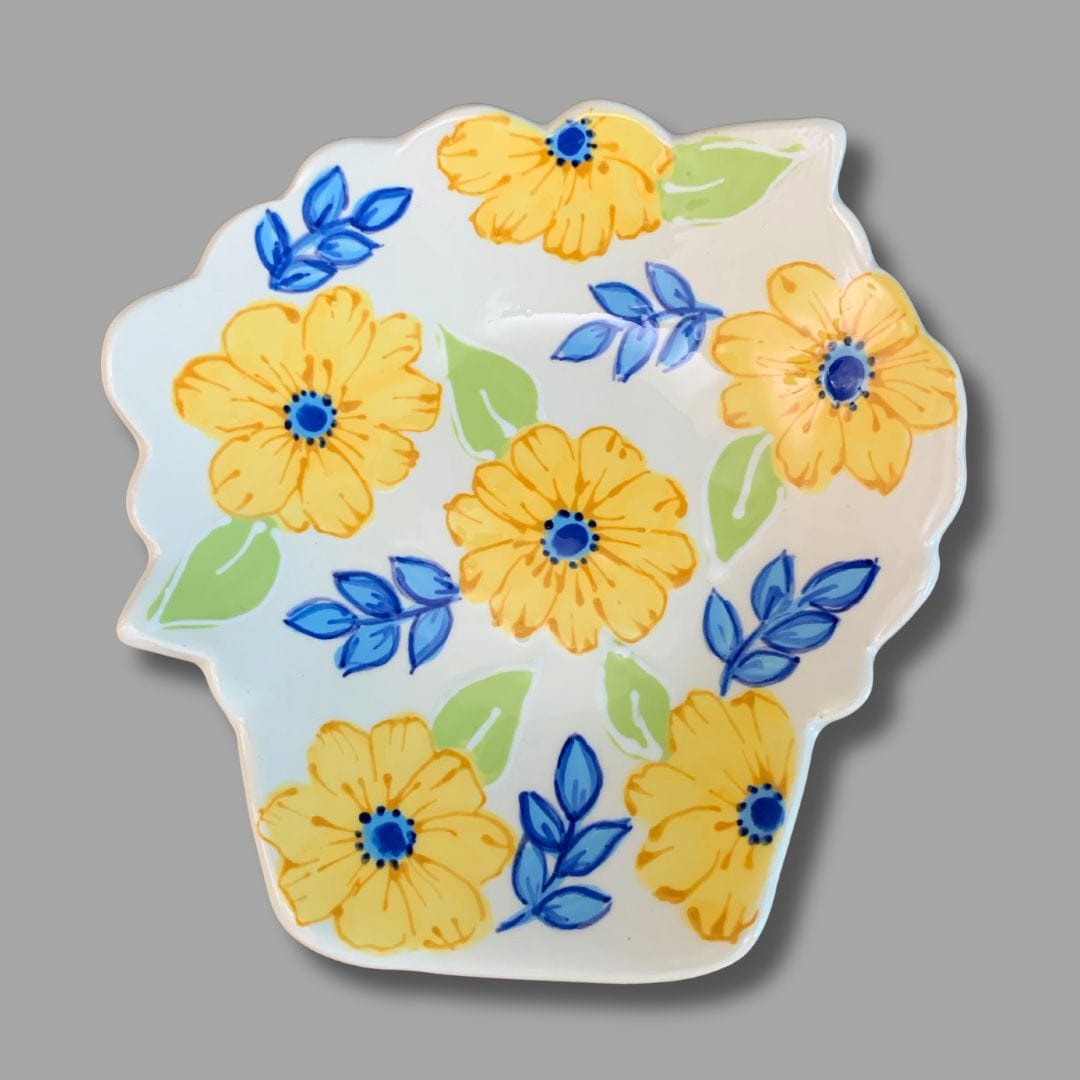 Sale! Country Blooms Flower Pot Large Spoon Rest