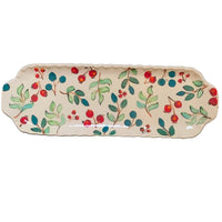 Winter Berry Medium Handled Rectangular Tray