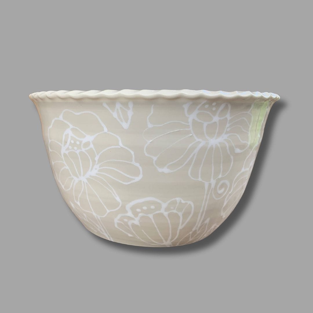 New! Full Color Simple Floral Medium Blessing Bowl (options)