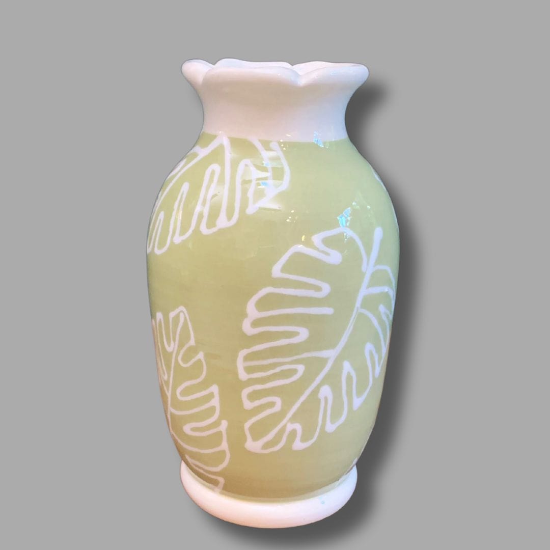 Monstera Plumeria Vase