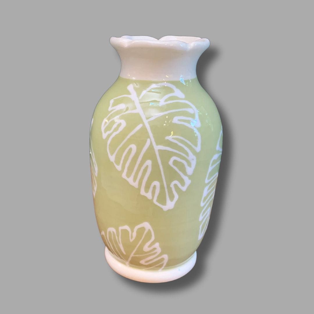 Monstera Plumeria Vase