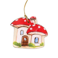 Mushroom House Ornament
