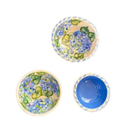 Blue Hydrangea Nesting Dip Bowls, set of 3