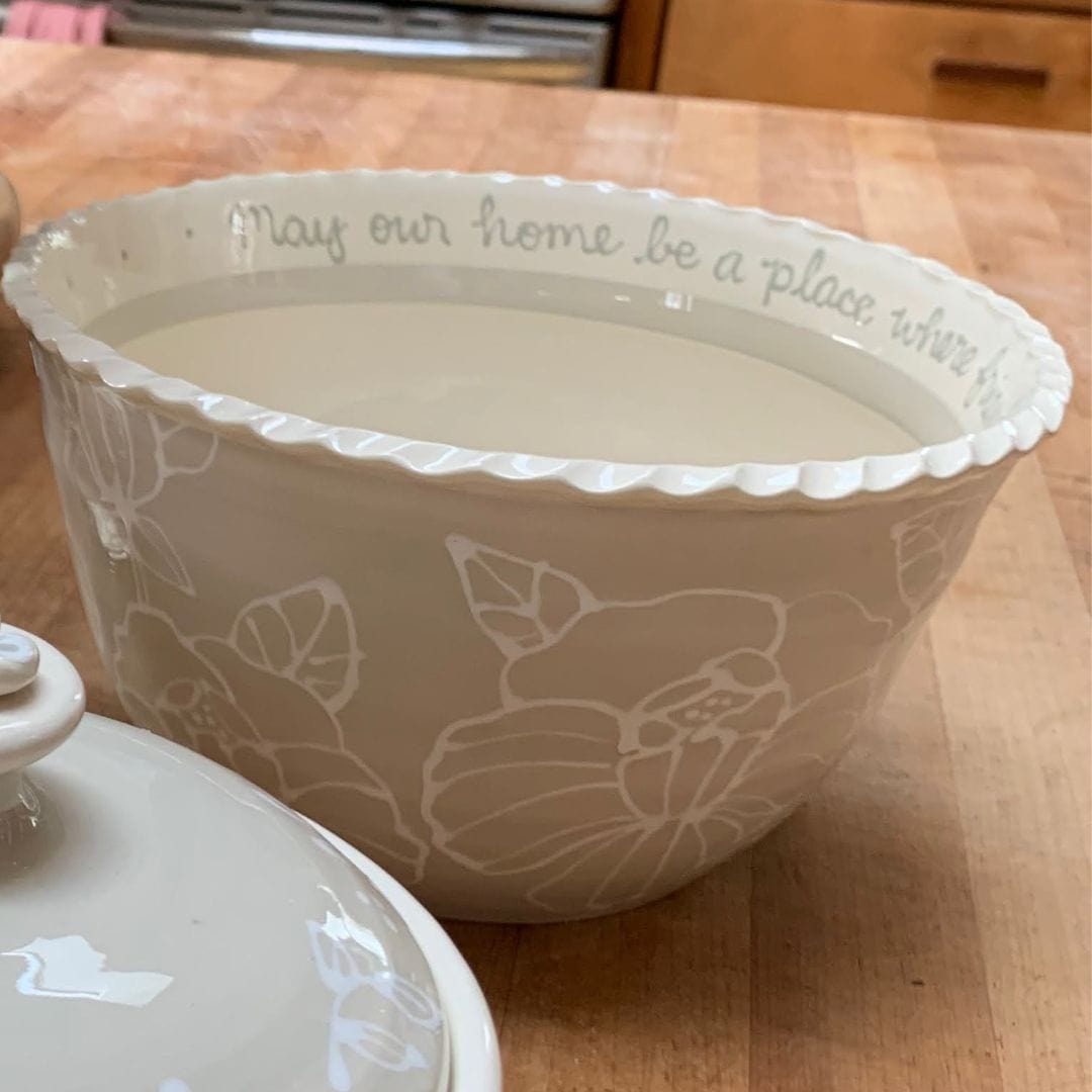 New! Full Color Simple Floral Medium Blessing Bowl (options)