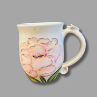 Pink Peony and Bee Mug