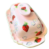 Pink Strawberry Butter Dish