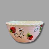 Small Pink Strawberry Bowl