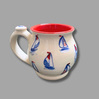 Classic Red, White and Blue Sailboat Bubble Mug