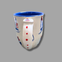 Classic Red, White and Blue Sailboat Mug