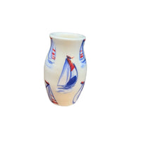 Sailboat Small Tall Vase