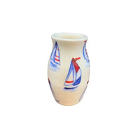 Sailboat Small Tall Vase
