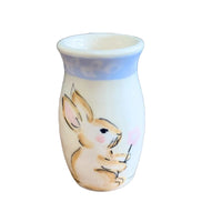 Blue Band Soft Bunny Small Tall Vase