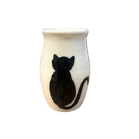 Black Cat Mini Vase