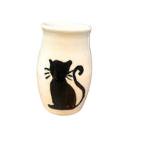 Black Cat Mini Vase