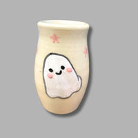 Friendly Ghost, Pumpkin and Stars Small Tall Vase