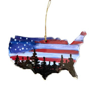 Red, White and Blue USA Ornament