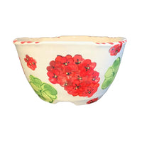 Red Geranium Serve Bowl