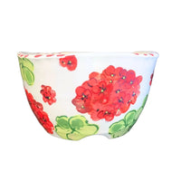 Red Geranium Serve Bowl