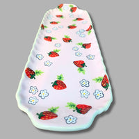 Pink Strawberry Medium Handled Rectangular Tray