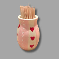 Sweet Heart Small Vase with Stripes