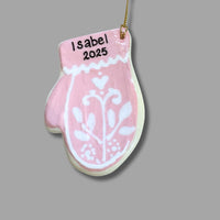 Pink Mini Mitten Ornament