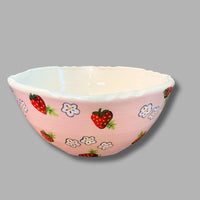 Pink Strawberry Serve Bowl