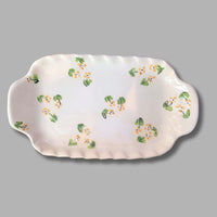 Yellow Flower Small Handled Rectangular Tray