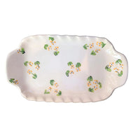 Yellow Flower Small Handled Rectangular Tray