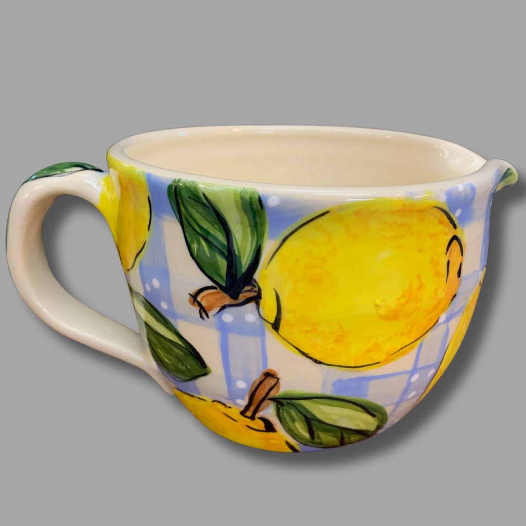 Lemon Plaid Batter Bowl (Large)