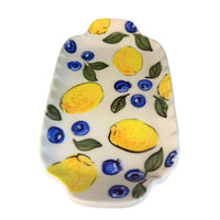 Lemon Blueberry Small Handled Rectangular Tray