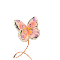 Standing Bunny with Pink and Yellow Flowers Garden Sculpture