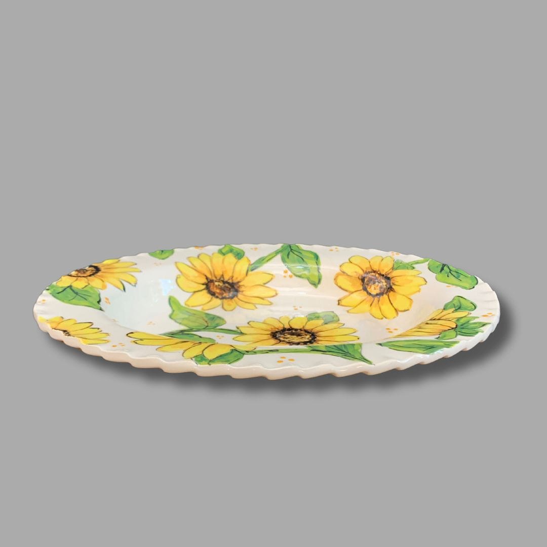 Sunflower Medium Oval Tray