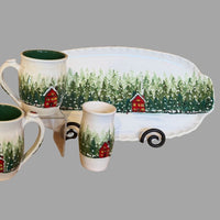 Winter Forest Large Handled Tray