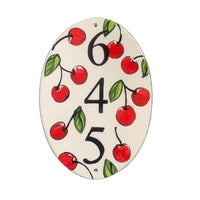 Oval Cherry Address Tile