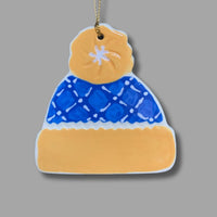 Blue and Yellow Hat Ornament