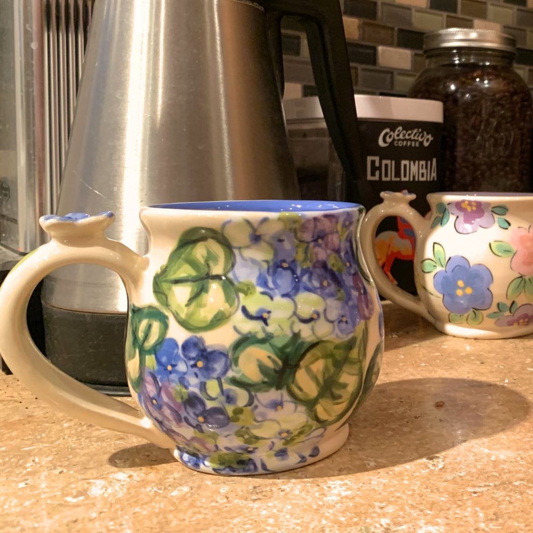 Blue Hydrangea Bubble Mug