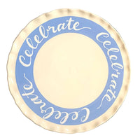Blue Celebration Large Plate