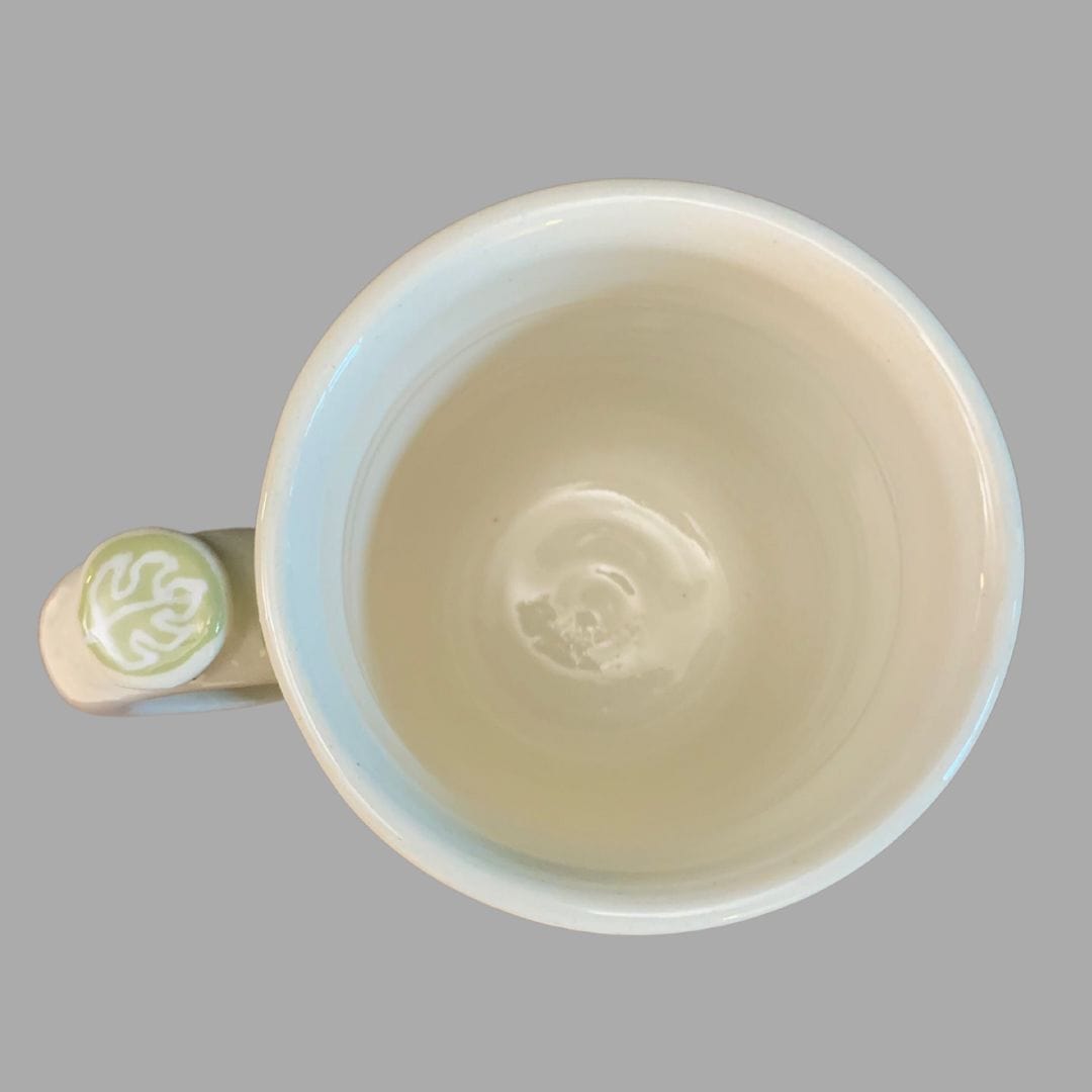 Sage Monstera Leaf Mug