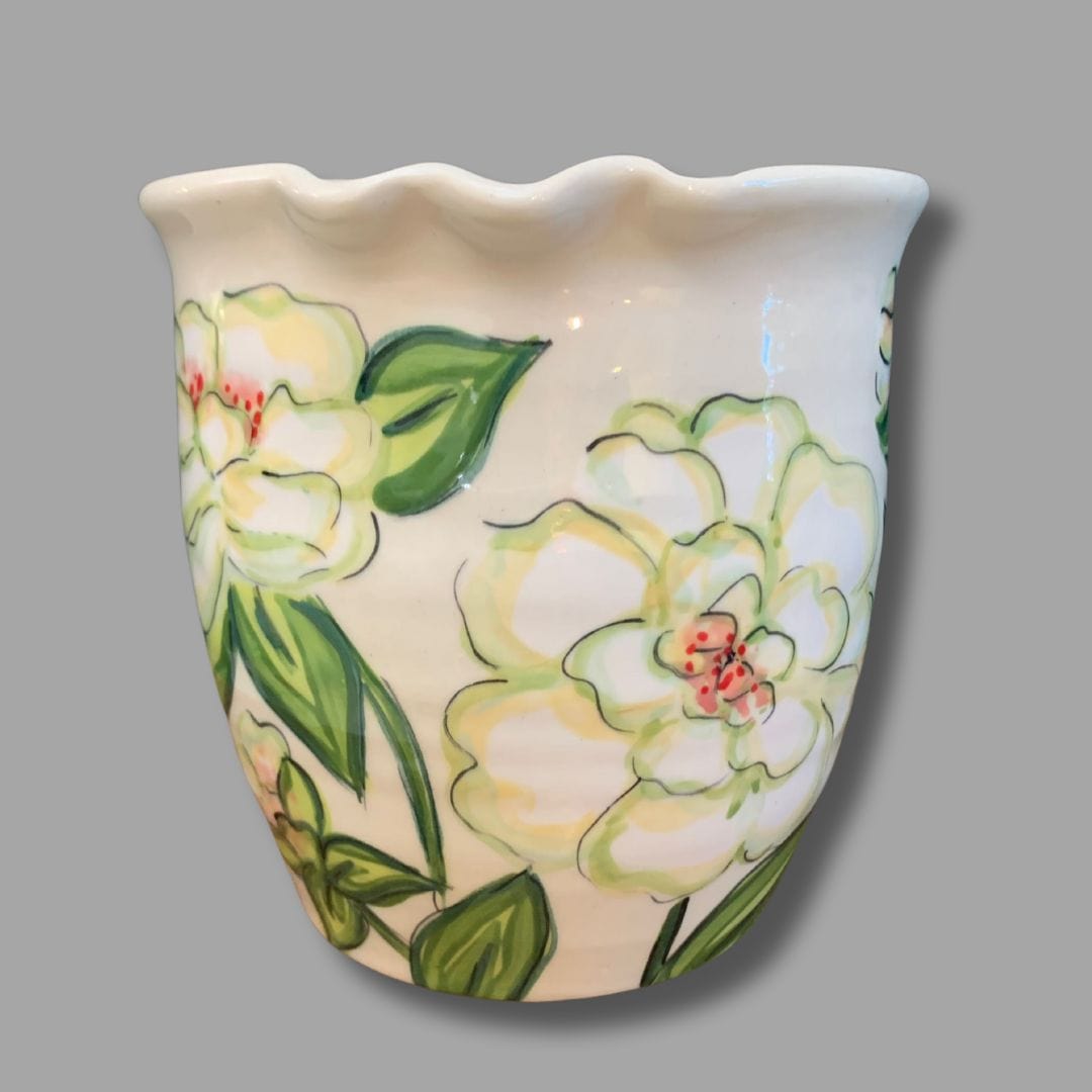 Peony Oval Vase