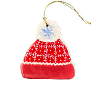 Red and White Hat Ornament