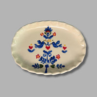 Scandinavian Folk Oval Tray