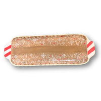 Gingerbread Medium Handled Rectangular Tray