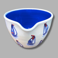 Red, White and Blue Sail Boat Batter Bowl (Large)