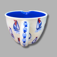 Red, White and Blue Sail Boat Batter Bowl (Large)